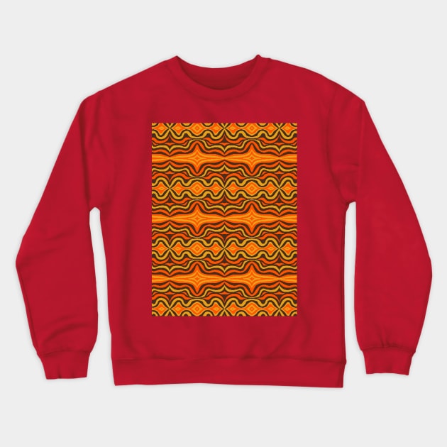 Swirling retro orange Crewneck Sweatshirt by Crea Twinkles